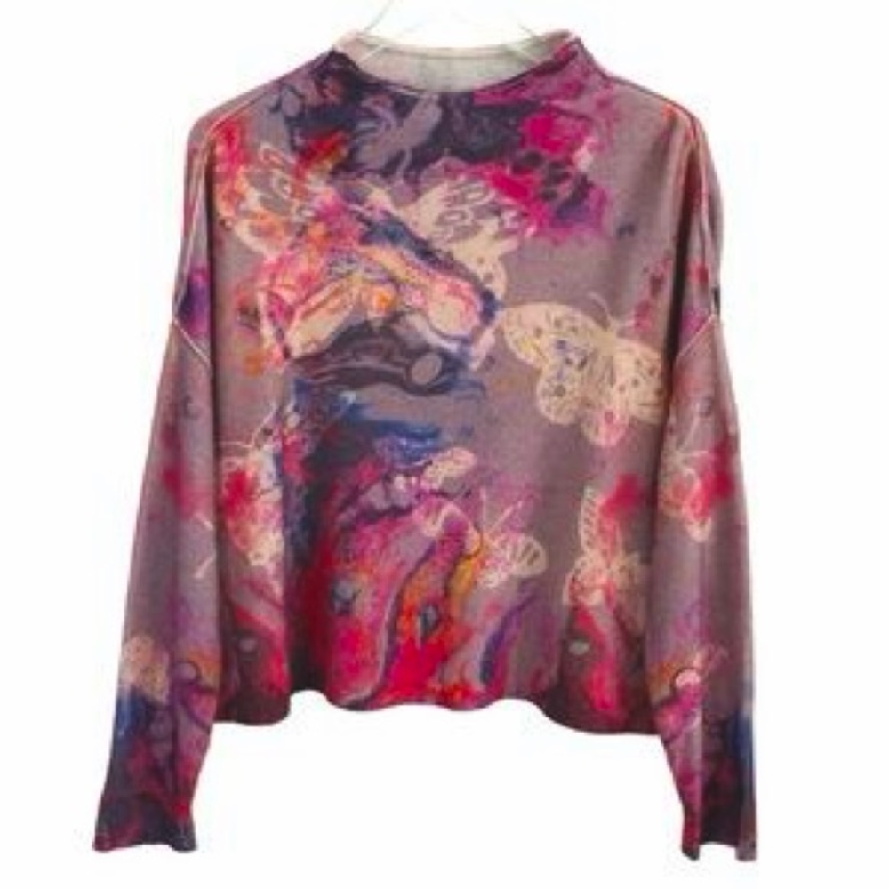 Alani cashmere mock-neck sweater by Pilcro NWOT XS